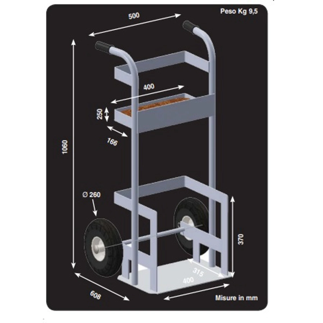 Vendita online Carrello porta estintori Grisù 